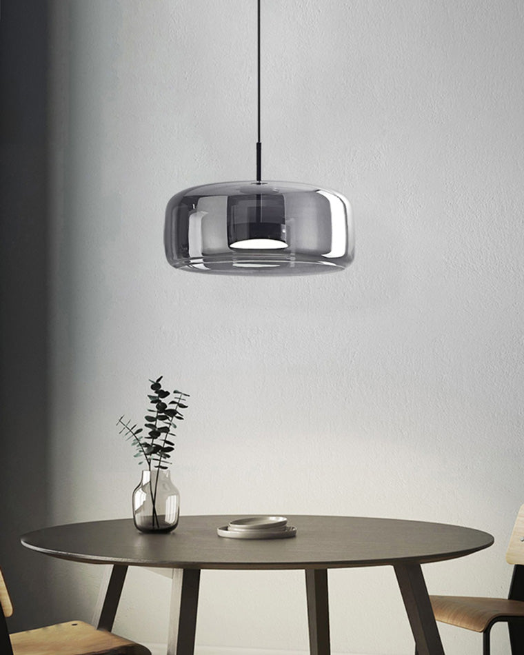 Drum Blown Glass Pendant Light - LM1030