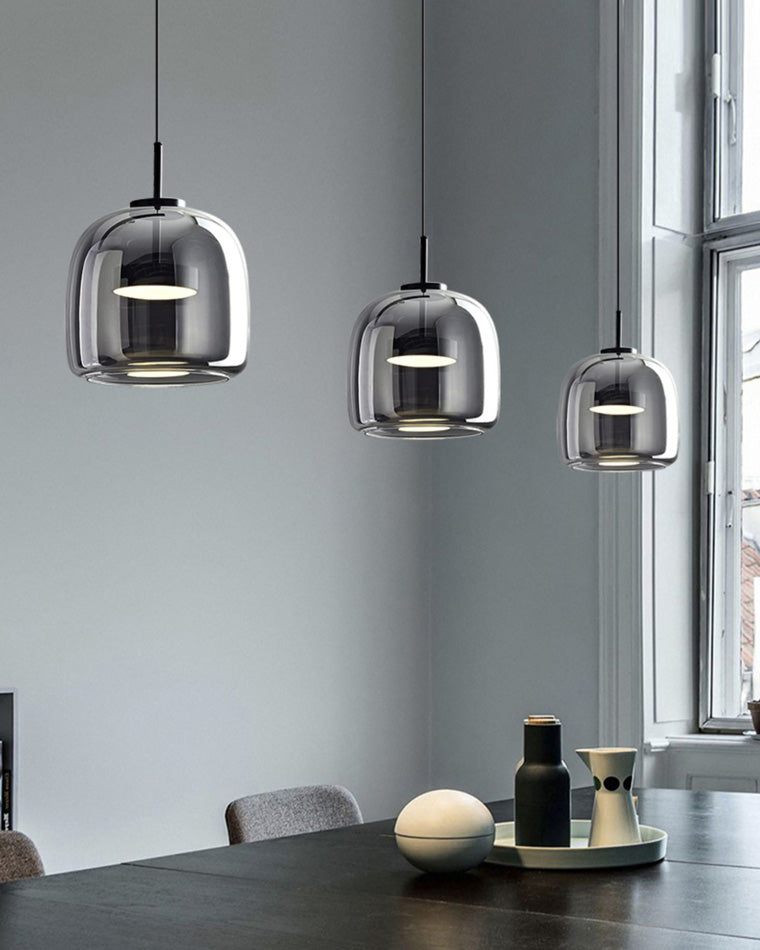 Drum Blown Glass Pendant Light - LM1030