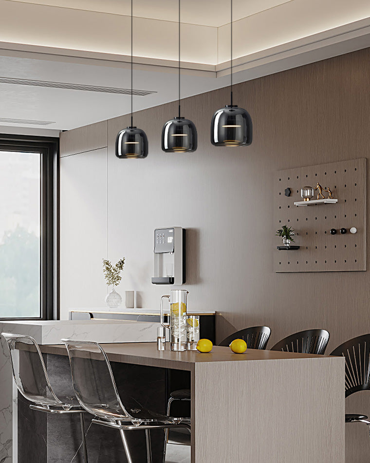 Drum Blown Glass Pendant Light - LM1030