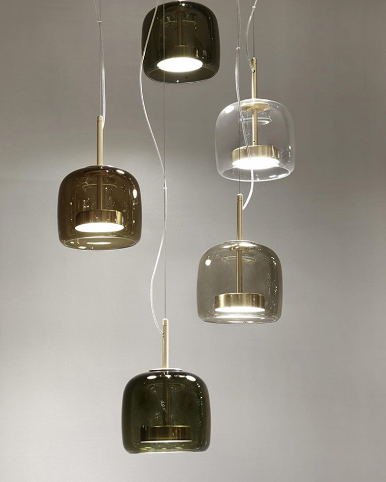 Drum Blown Glass Pendant Light - LM1030