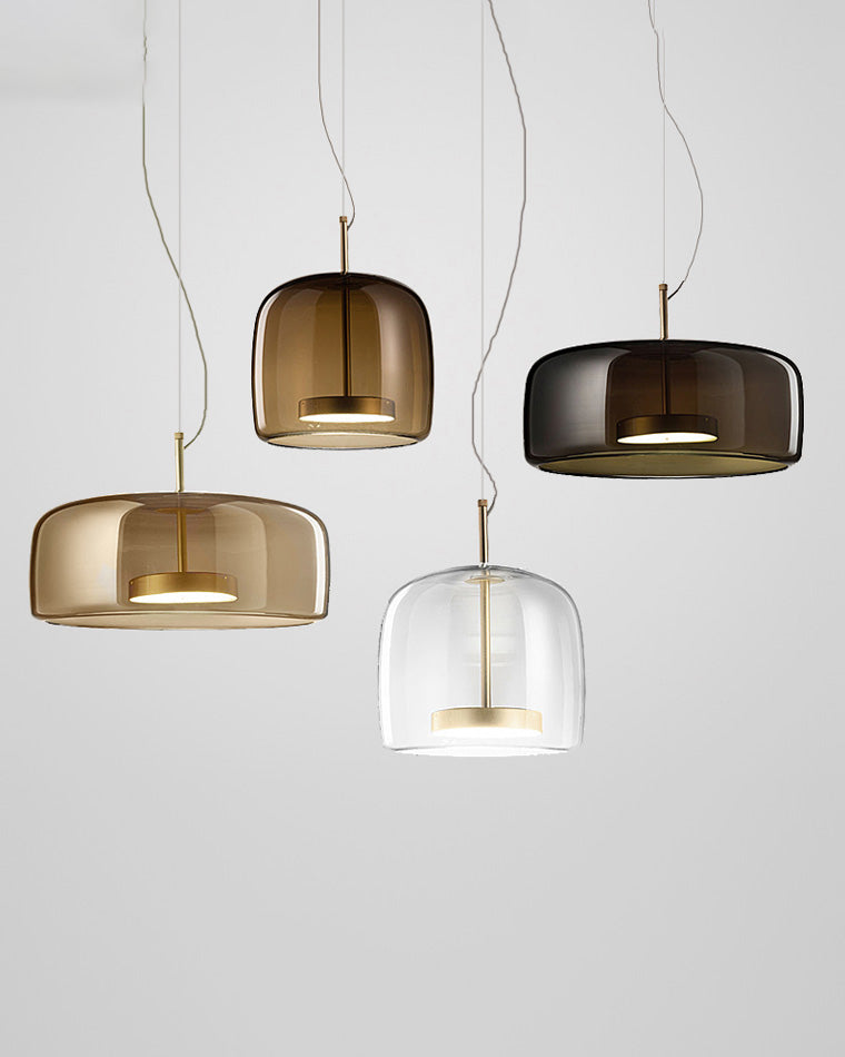 Drum Blown Glass Pendant Light - LM1030