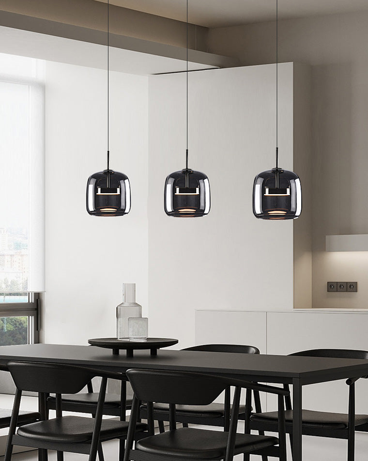 Drum Blown Glass Pendant Light - LM1030