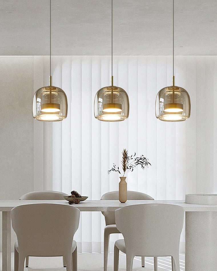 Drum Blown Glass Pendant Light - LM1030