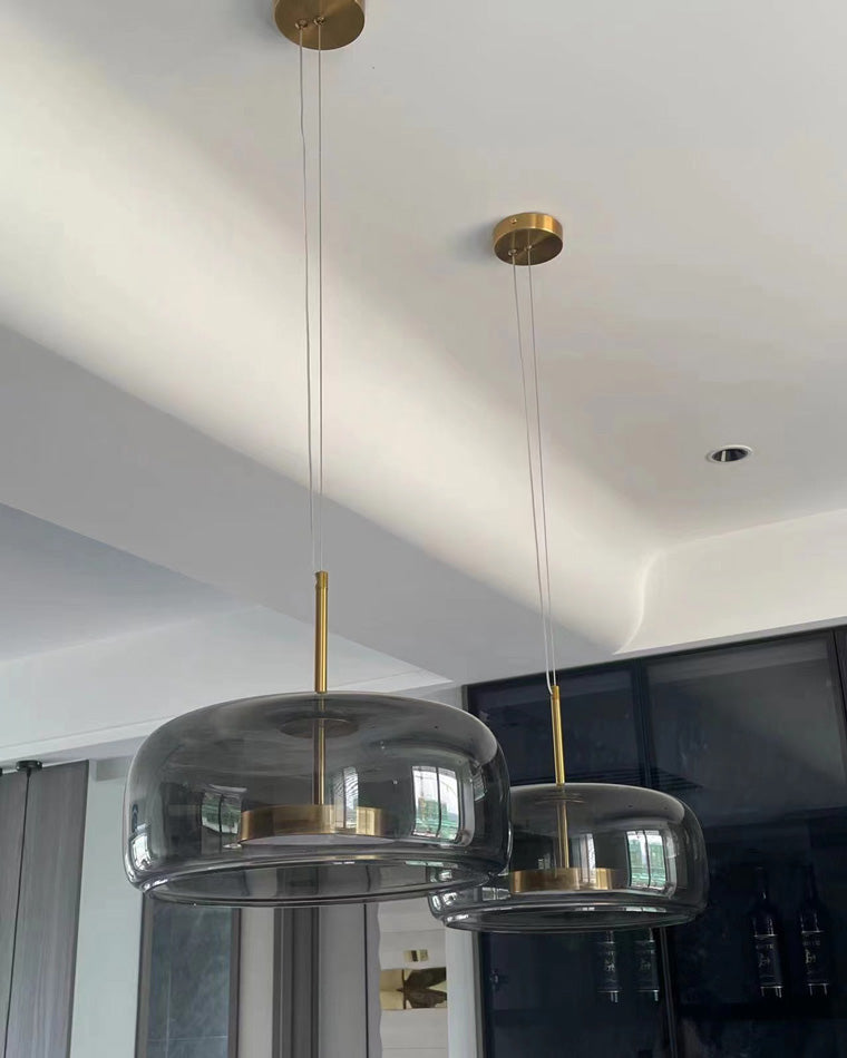 Drum Blown Glass Pendant Light - LM1030