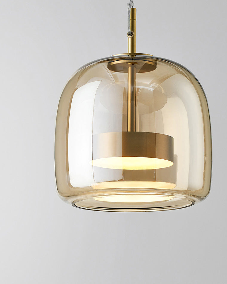 Drum Blown Glass Pendant Light - LM1030