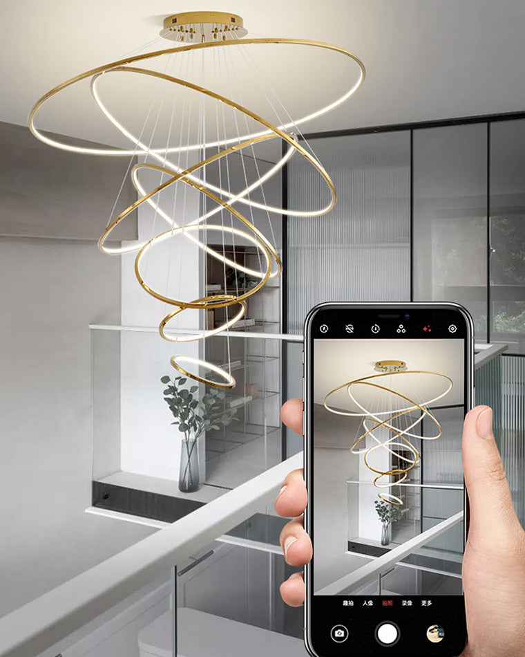 Tiered Ring LED Chandelier - LM1026 - Lumora