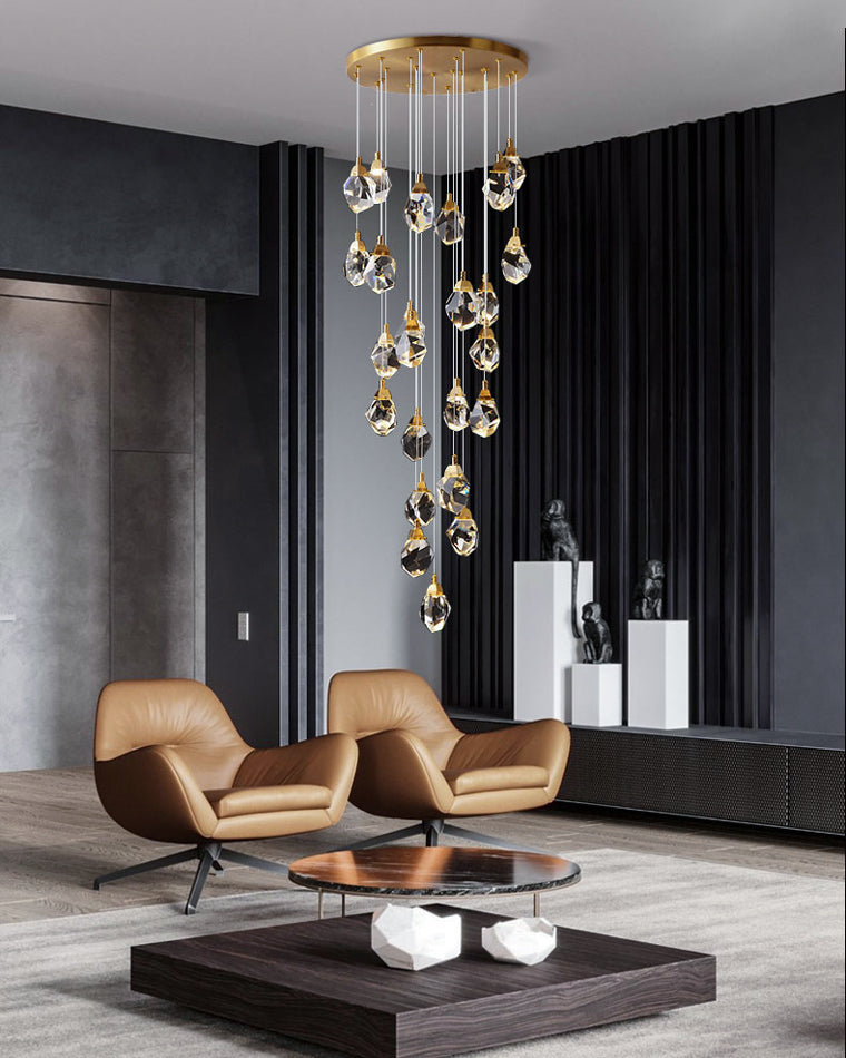 Cascading Crystal Pendant Chandelier-LM1040 - Lumora