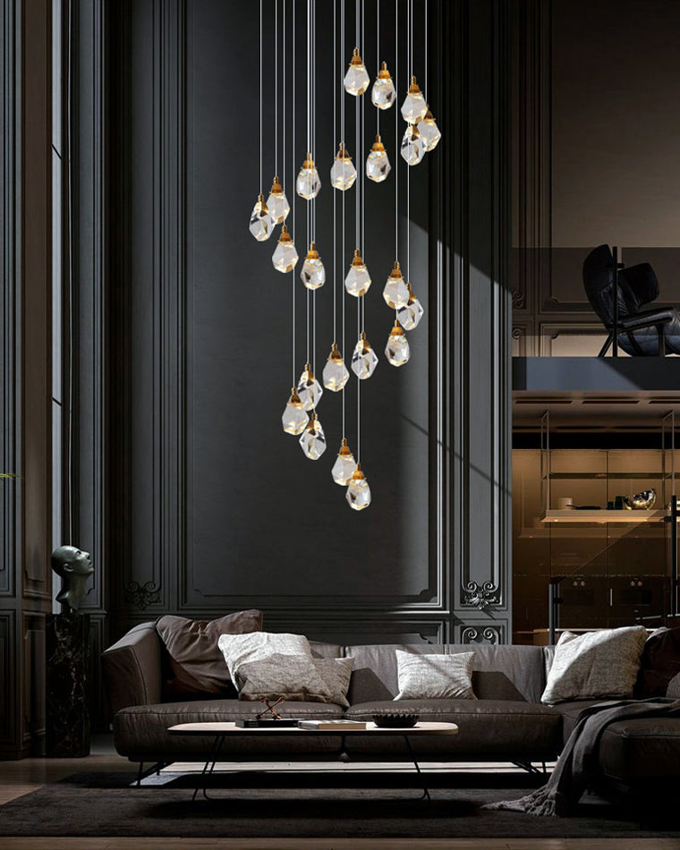 Cascading Crystal Pendant Chandelier-LM1040 - Lumora