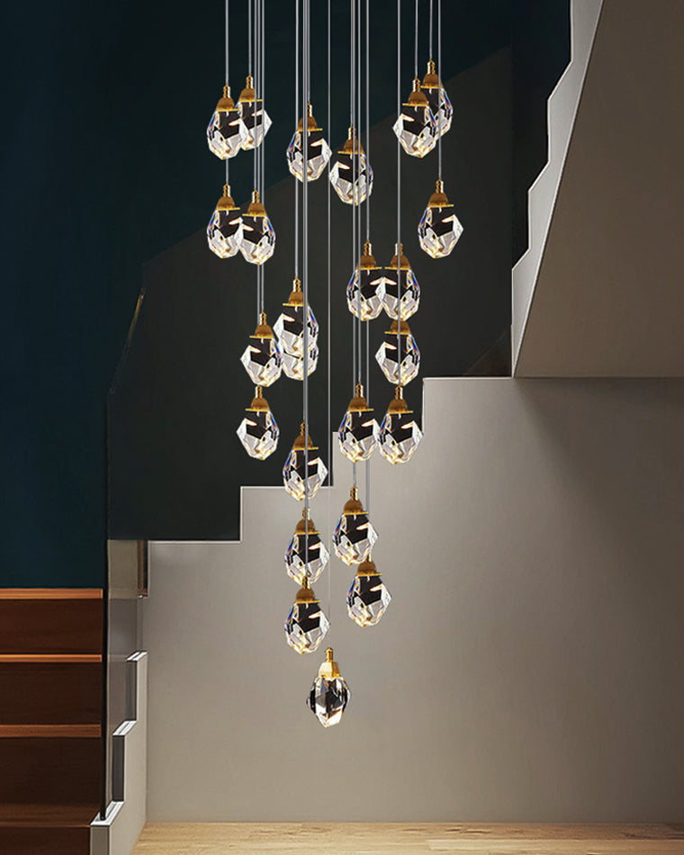 Cascading Crystal Pendant Chandelier-LM1040 - Lumora