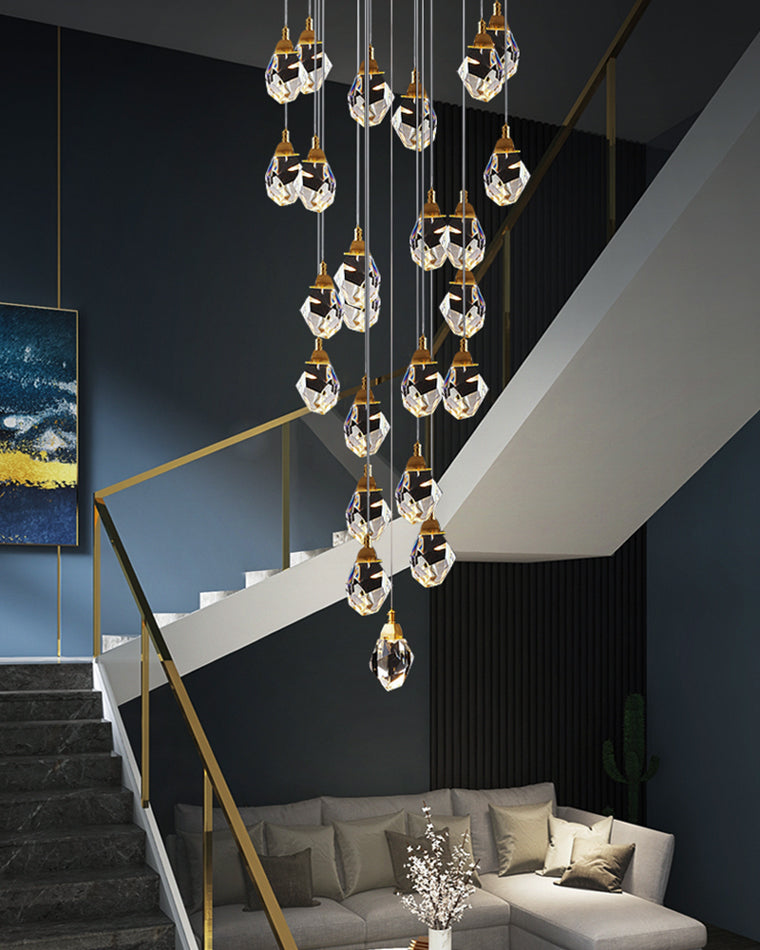 Cascading Crystal Pendant Chandelier-LM1040 - Lumora