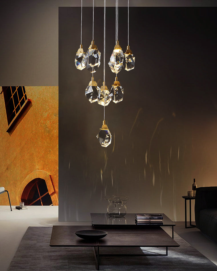 Cascading Crystal Pendant Chandelier-LM1040 - Lumora