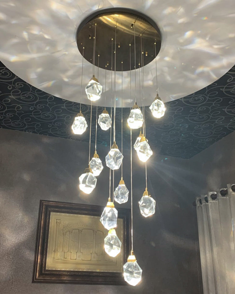 Cascading Crystal Pendant Chandelier-LM1040 - Lumora