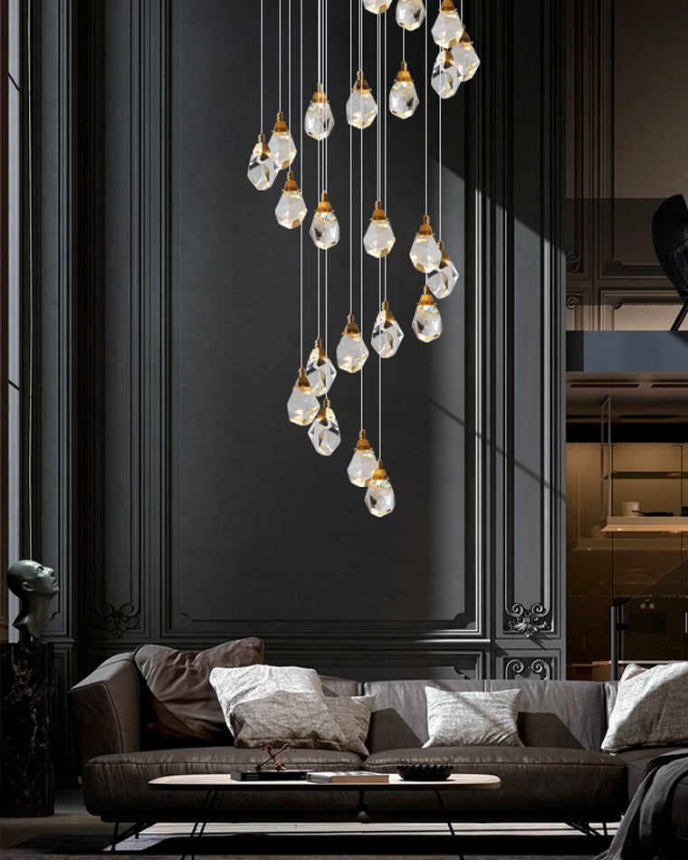 Cascading Crystal Pendant Chandelier-LM1040 - Lumora