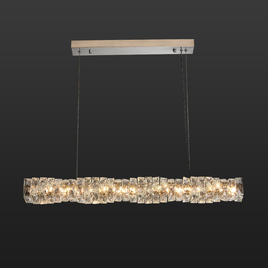 Luxury Modern Crystal Linear Chandelier – LM1069 - Lumora