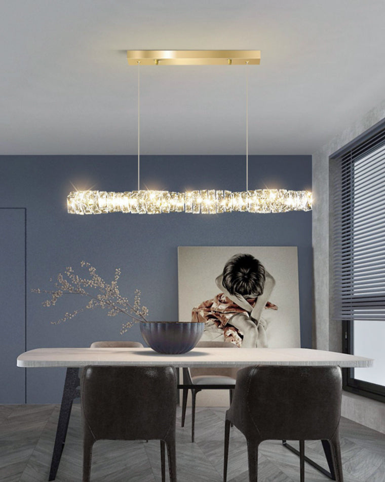Luxury Modern Crystal Linear Chandelier – LM1069 - Lumora