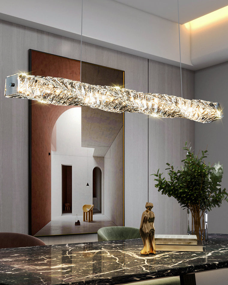 Luxury Modern Crystal Linear Chandelier – LM1069 - Lumora