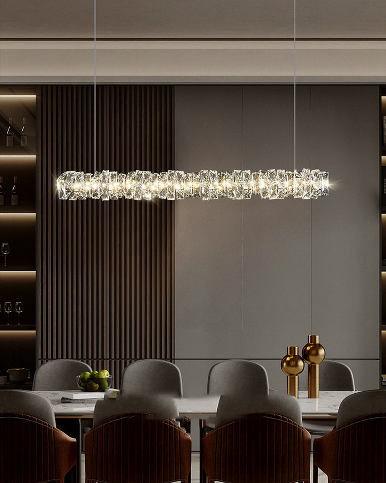 Luxury Modern Crystal Linear Chandelier – LM1069 - Lumora