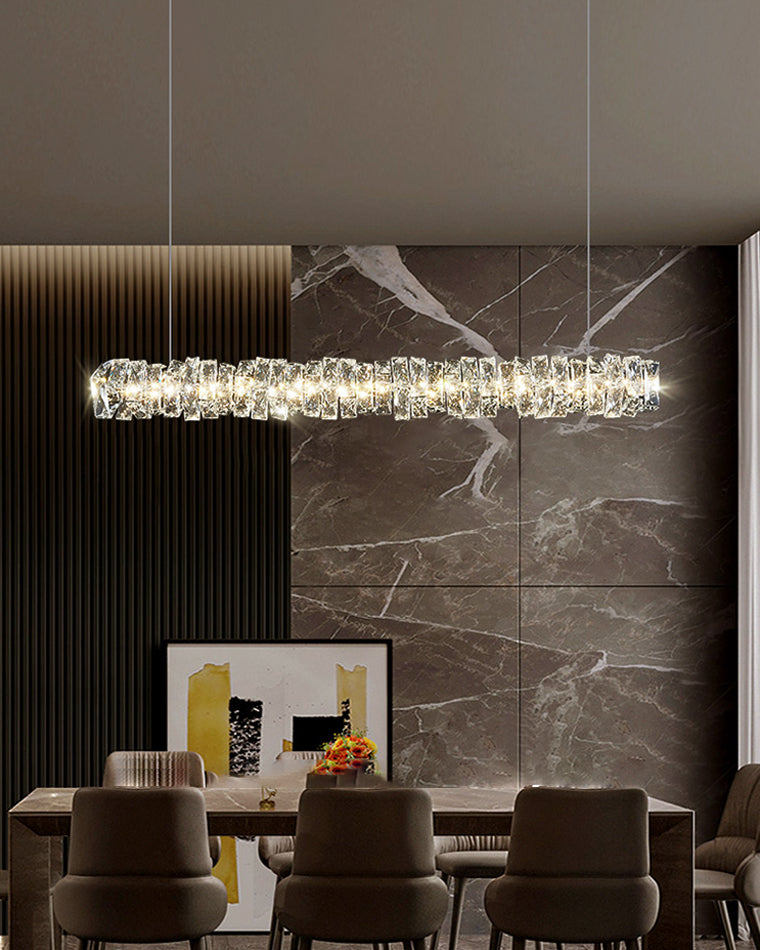 Luxury Modern Crystal Linear Chandelier – LM1069 - Lumora