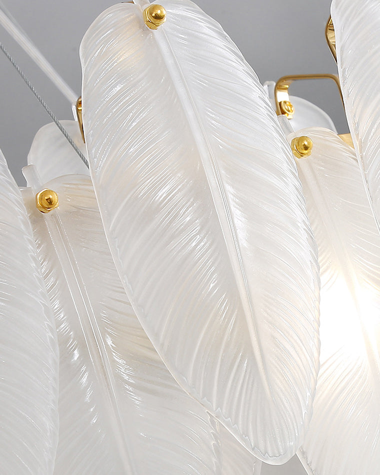 Aurora Linear Feather Chandelier 90cm - LM1089 - Lumora