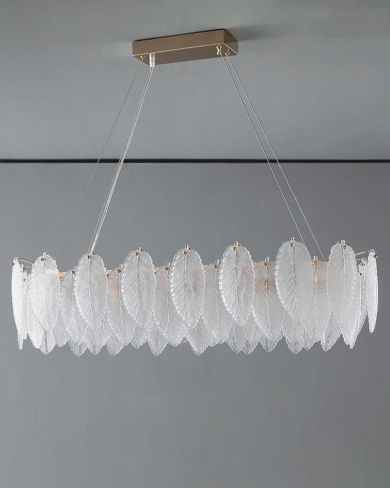 Aurora Linear Feather Chandelier 90cm - LM1089 - Lumora