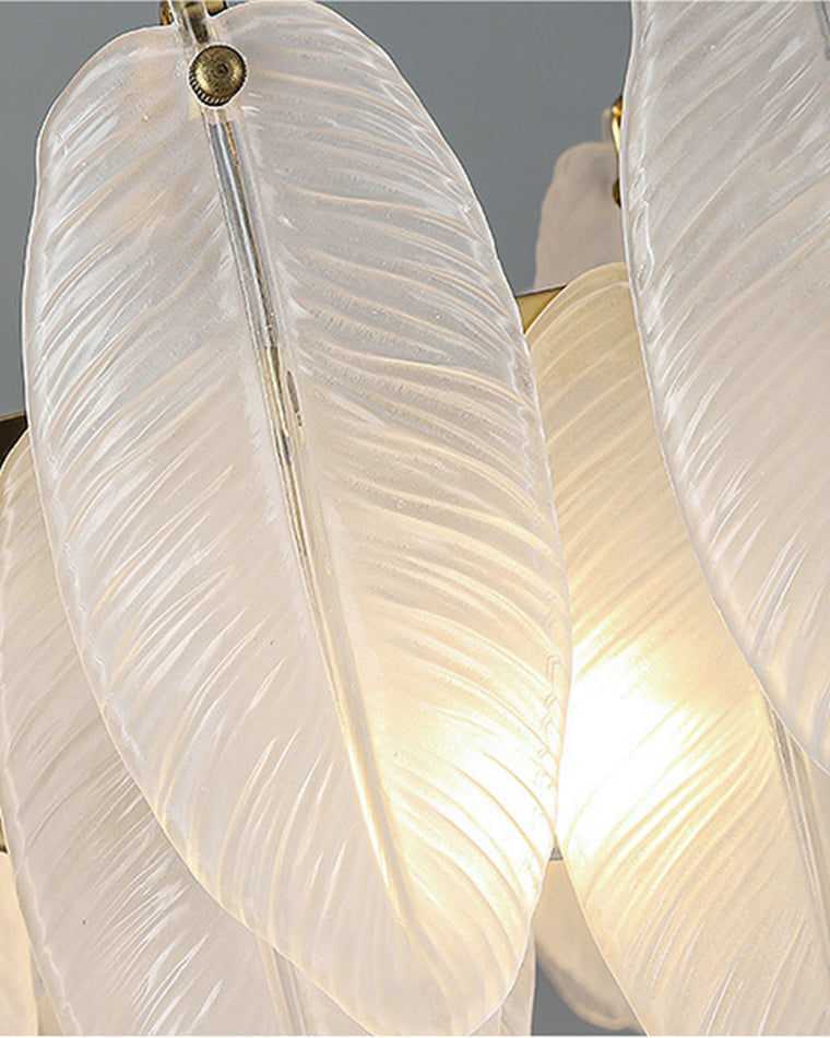 Aurora Linear Feather Chandelier 90cm - LM1089 - Lumora