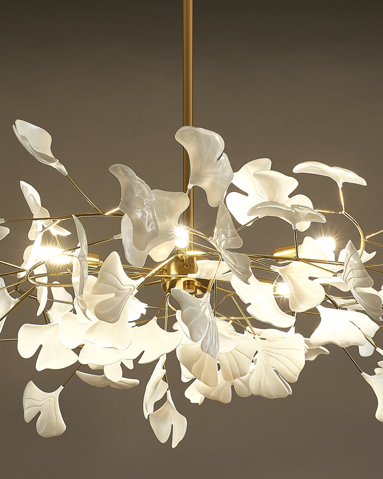 Gingko Leaf LED Chandelier - LM1035 - Lumora