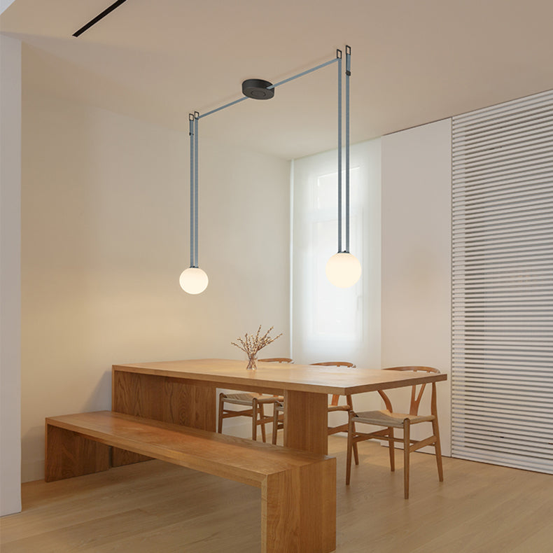 Leather Strap Globe Pendant Light - LM1125 - Lumora