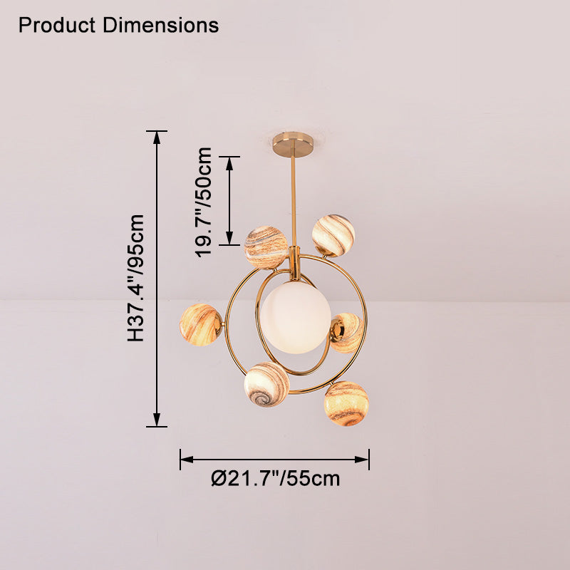 Lunaris Orbit Glass Chandelier - LM1099 - Lumora