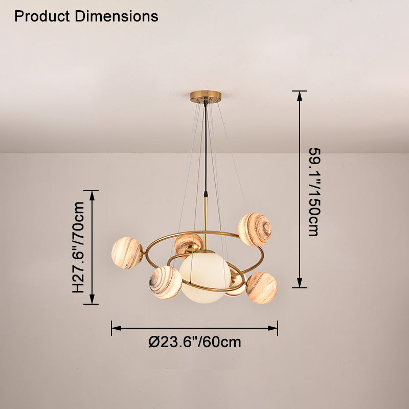 Lunaris Orbit Glass Chandelier - LM1099 - Lumora