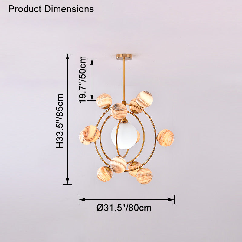 Lunaris Orbit Glass Chandelier - LM1099 - Lumora