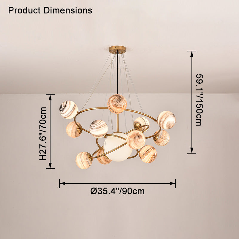 Lunaris Orbit Glass Chandelier - LM1099 - Lumora