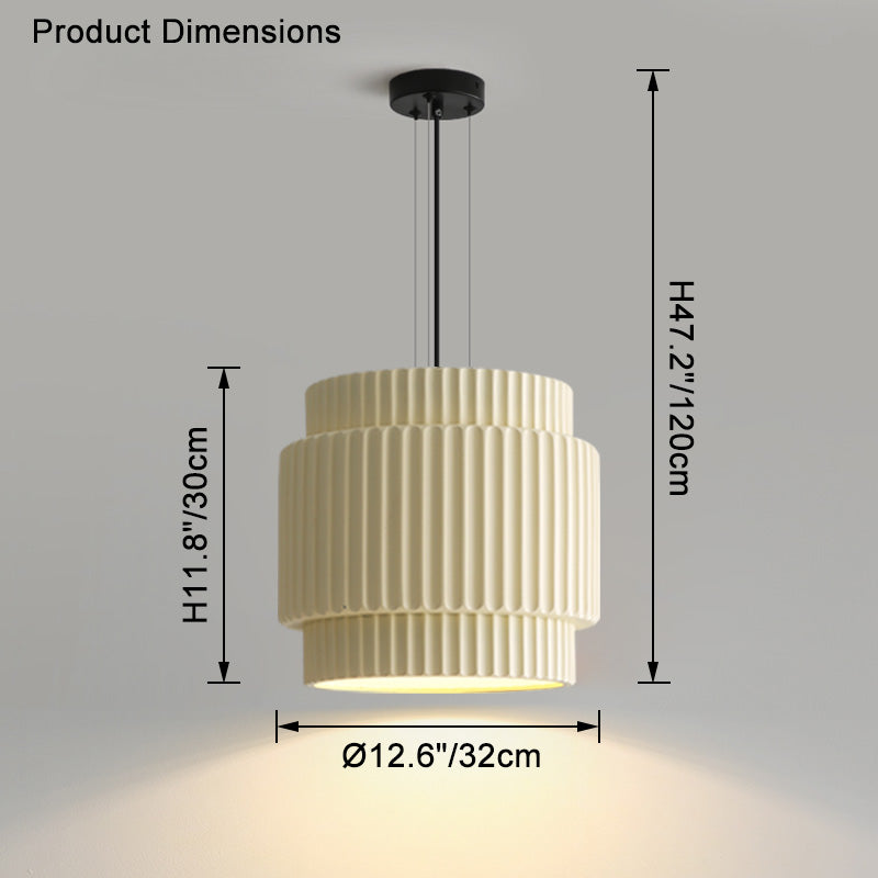 Modern Ribbed Resin Pendant Light - LM1105 - Lumora