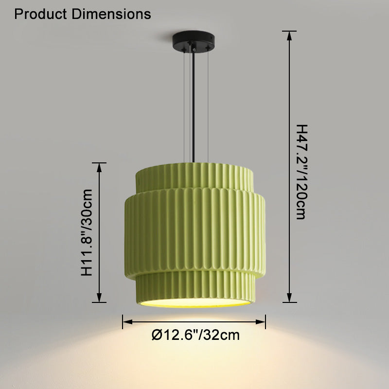 Modern Ribbed Resin Pendant Light - LM1105 - Lumora
