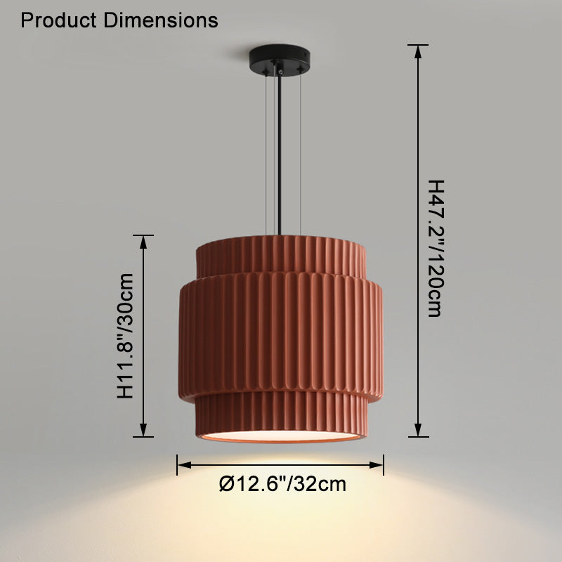 Modern Ribbed Resin Pendant Light - LM1105 - Lumora
