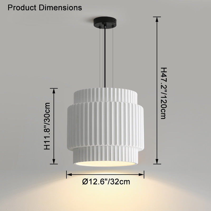 Modern Ribbed Resin Pendant Light - LM1105 - Lumora