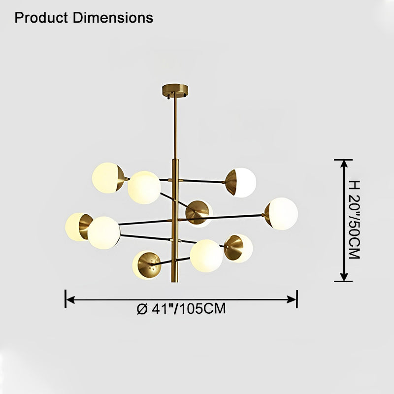 Aurora Sphere Luxe Gold Chandelier - LM1101 - Lumora