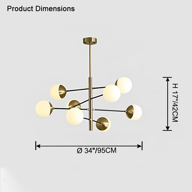 Aurora Sphere Luxe Gold Chandelier - LM1101 - Lumora