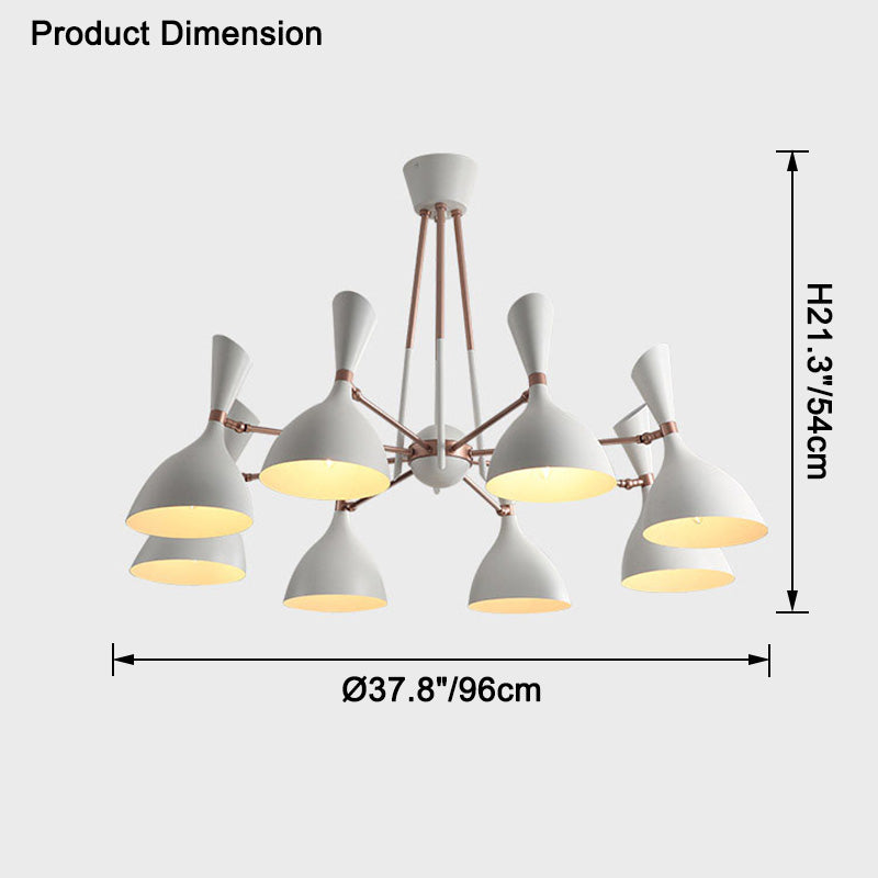 Modern Nordic Black & Gold Chandelier - LM1109 - Lumora