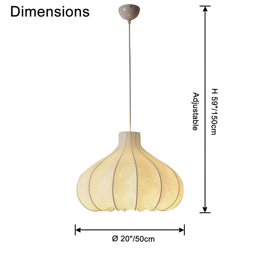 Japanese Wabi Sabi Silk Pendant Light - LM1110 - Lumora