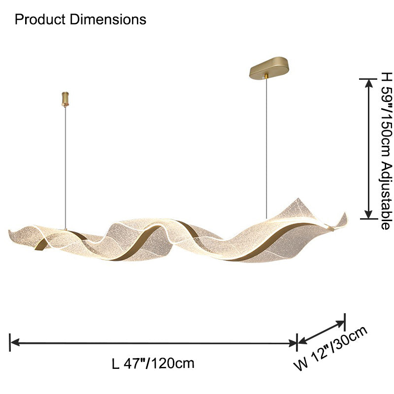 Gold LED Linear Chandelier - LM1116