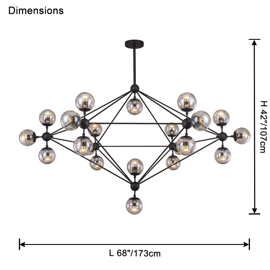 Sputnik Sphere Chandelier-LM1041 - Lumora