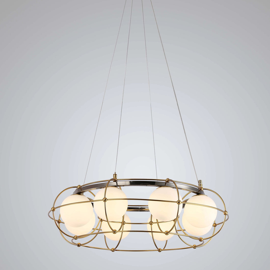 Gold Glass Globe Chandelier - LM1113
