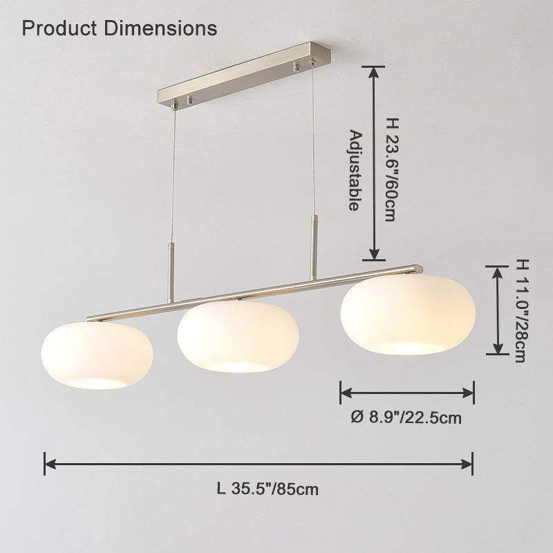 Frosted Glass Linear Chandelier - LM1112