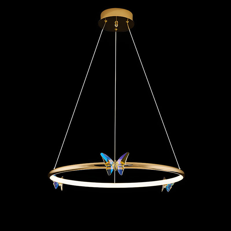 Luxury Butterfly Crystal Ring Chandelier - LM1115