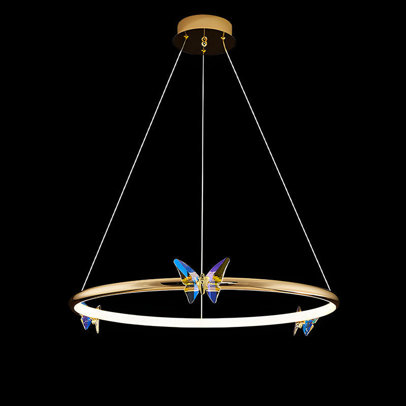 Luxury Butterfly Crystal Ring Chandelier - LM1115