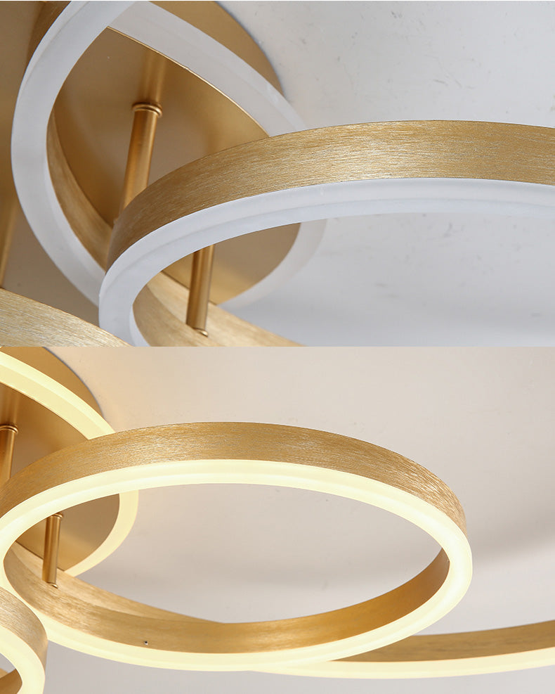 Gold Circular LED Ring Chandelier - LM1020 - Lumora