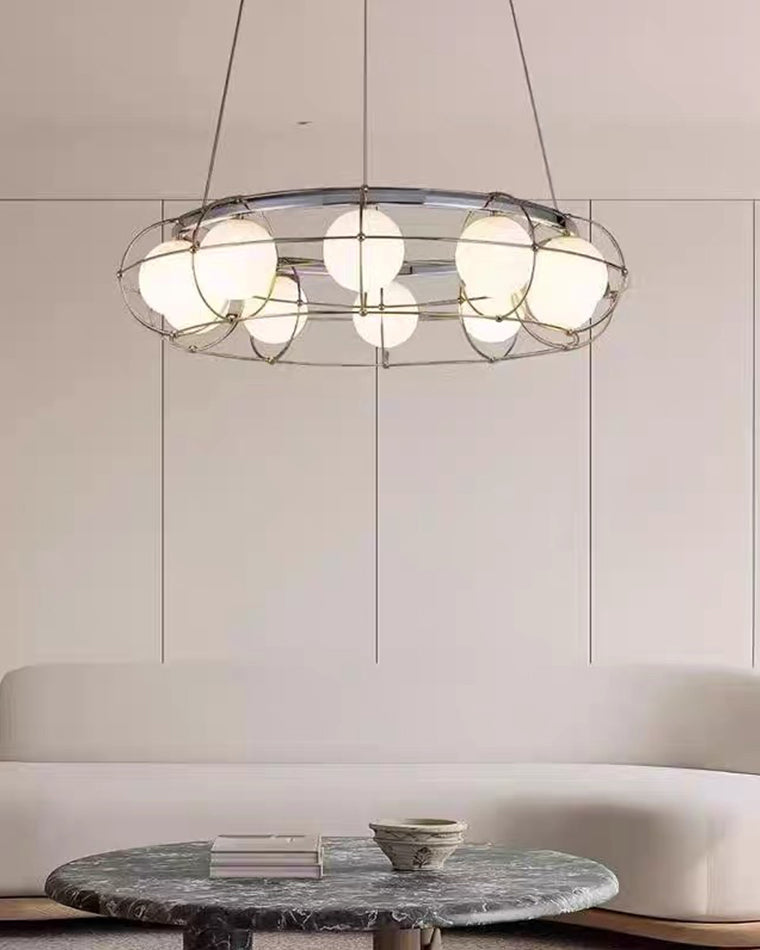 Gold Glass Globe Chandelier - LM1113