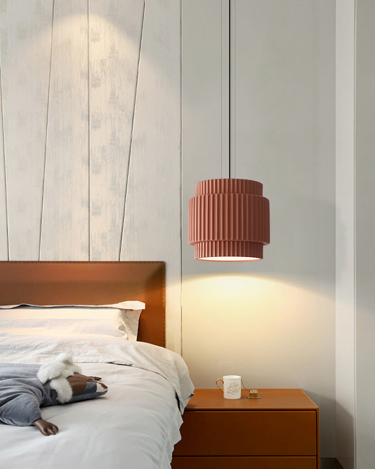 Modern Ribbed Resin Pendant Light - LM1105 - Lumora