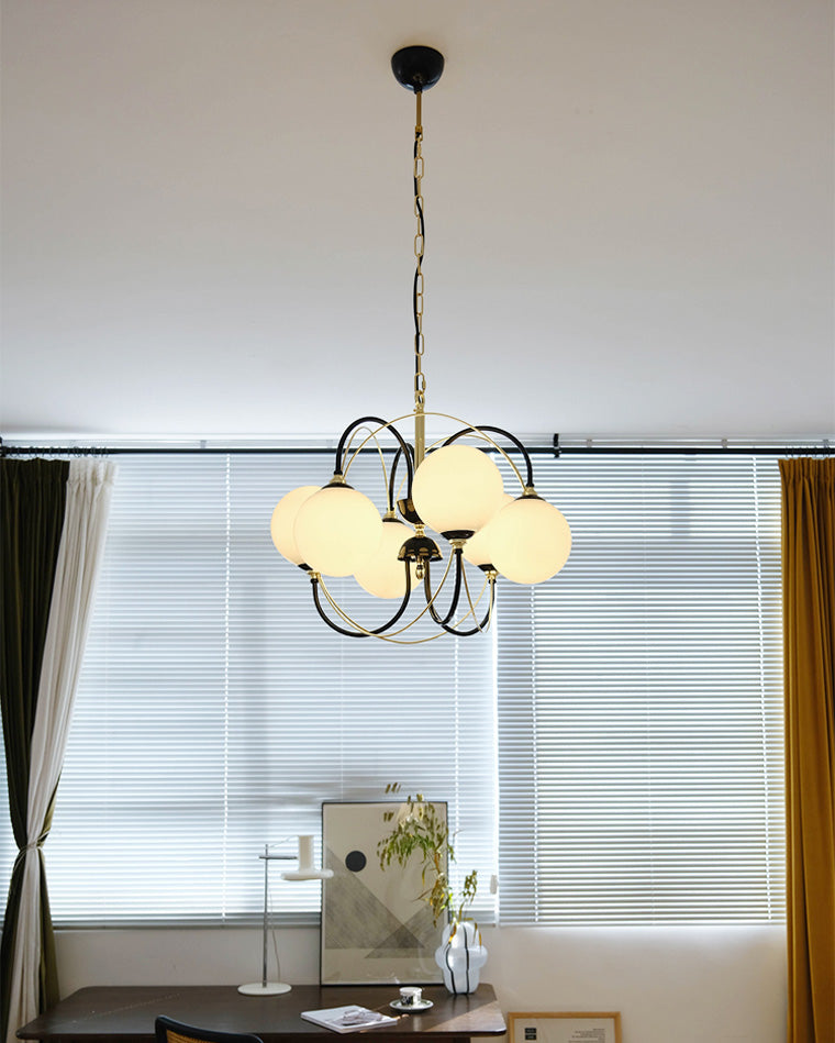French Retro Art Deco Globe Chandelier - LM1107 - Lumora