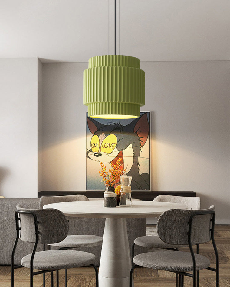 Modern Ribbed Resin Pendant Light - LM1105 - Lumora